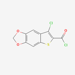 molecular formula C10H4Cl2O3S B1349892 3-Chloro-5,6-methylenedioxybenzothiophene-2-carbonyl chloride CAS No. 137278-46-7