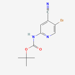 molecular formula C11H12BrN3O2 B13498920 tert-Butyl (5-bromo-4-cyanopyridin-2-yl)carbamate 