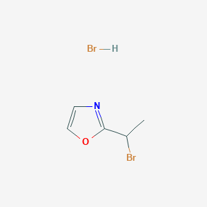 molecular formula C5H7Br2NO B13498924 2-(1-Bromoethyl)-1,3-oxazole hydrobromide 
