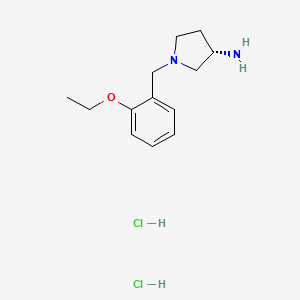 molecular formula C13H22Cl2N2O B13498942 (3S)-1-[(2-ethoxyphenyl)methyl]pyrrolidin-3-amine dihydrochloride 