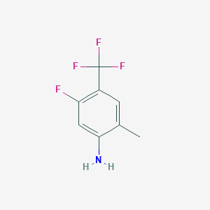 molecular formula C8H7F4N B13498943 5-Fluoro-2-methyl-4-(trifluoromethyl)aniline 