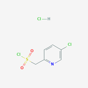 molecular formula C6H6Cl3NO2S B13498965 (5-Chloropyridin-2-yl)methanesulfonyl chloride hydrochloride 