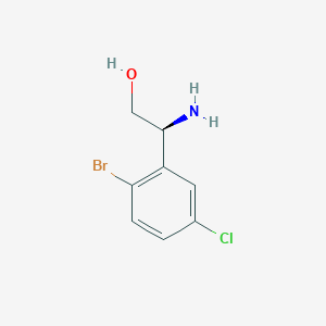 molecular formula C8H9BrClNO B13498968 (s)-2-Amino-2-(2-bromo-5-chlorophenyl)ethan-1-ol 