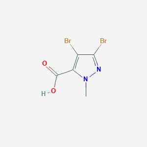 molecular formula C5H4Br2N2O2 B13498974 3,4-dibromo-1-methyl-1H-pyrazole-5-carboxylic acid 