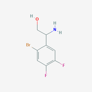molecular formula C8H8BrF2NO B13498978 2-Amino-2-(2-bromo-4,5-difluorophenyl)ethan-1-ol 