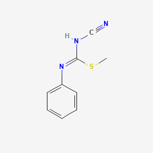 methyl N-cyano-N'-phenylcarbamimidothioate