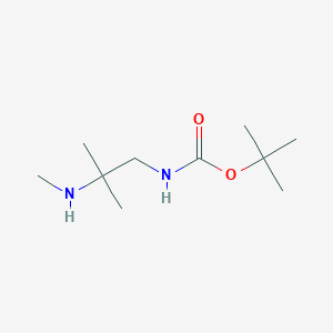 molecular formula C10H22N2O2 B13499073 tert-butyl N-[2-methyl-2-(methylamino)propyl]carbamate 