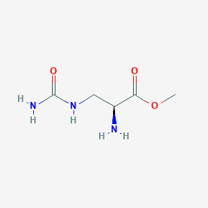 molecular formula C5H11N3O3 B13499083 methyl (2S)-2-amino-3-(carbamoylamino)propanoate 