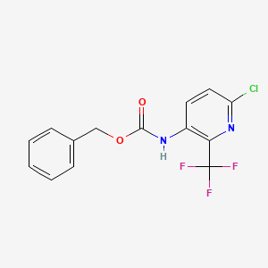 molecular formula C14H10ClF3N2O2 B13499113 Benzyl (6-chloro-2-(trifluoromethyl)pyridin-3-yl)carbamate 