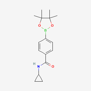 molecular formula C16H22BNO3 B1349913 N-cyclopropyl-4-(4,4,5,5-tetramethyl-1,3,2-dioxaborolan-2-yl)benzamide CAS No. 827614-68-6