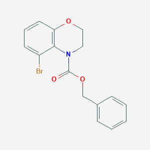 molecular formula C16H14BrNO3 B13499130 Benzyl 5-bromo-2H-benzo[b][1,4]oxazine-4(3H)-carboxylate 