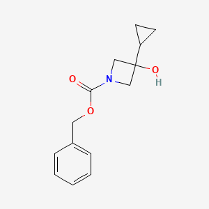 molecular formula C14H17NO3 B13499157 Benzyl 3-cyclopropyl-3-hydroxyazetidine-1-carboxylate 