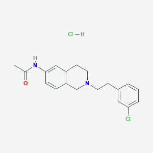 molecular formula C19H22Cl2N2O B13499165 n-{2-[2-(3-Chlorophenyl)ethyl]-1,2,3,4-tetrahydroisoquinolin-6-yl}acetamide hydrochloride 