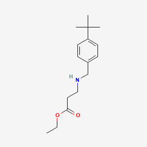 molecular formula C16H25NO2 B13499189 Ethyl 3-{[(4-tert-butylphenyl)methyl]amino}propanoate 