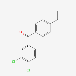 molecular formula C15H12Cl2O B1349919 3,4-Dichloro-4'-ethylbenzophenone CAS No. 844885-28-5
