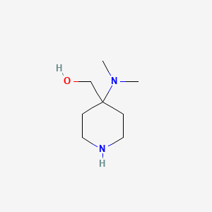 molecular formula C8H18N2O B13499220 [4-(Dimethylamino)-4-piperidyl]methanol 
