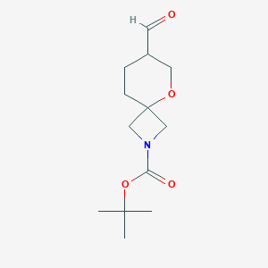 molecular formula C13H21NO4 B13499230 Tert-butyl 7-formyl-5-oxa-2-azaspiro[3.5]nonane-2-carboxylate 
