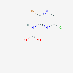 molecular formula C9H11BrClN3O2 B13499242 tert-Butyl (3-bromo-6-chloropyrazin-2-yl)carbamate 