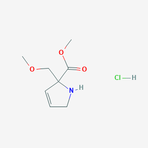 molecular formula C8H14ClNO3 B13499281 methyl 2-(methoxymethyl)-2,5-dihydro-1H-pyrrole-2-carboxylate hydrochloride 