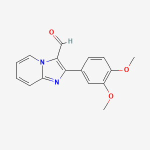 molecular formula C16H14N2O3 B1349936 2-(3,4-Dimethoxyphenyl)imidazo[1,2-a]pyridine-3-carbaldehyde CAS No. 727652-02-0