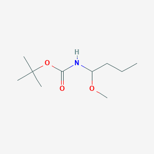 molecular formula C10H21NO3 B134994 Carbamic acid, (1-methoxybutyl)-, 1,1-dimethylethyl ester (9CI) CAS No. 131971-62-5