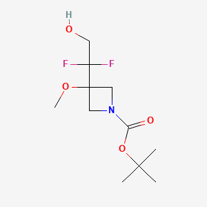 molecular formula C11H19F2NO4 B13499417 Tert-butyl 3-(1,1-difluoro-2-hydroxyethyl)-3-methoxyazetidine-1-carboxylate 