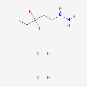 molecular formula C5H14Cl2F2N2 B13499650 (3,3-Difluoropentyl)hydrazine dihydrochloride 