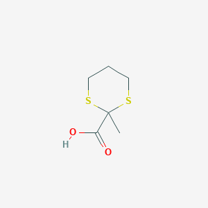 molecular formula C6H10O2S2 B13499737 2-Methyl-1,3-dithiane-2-carboxylic acid 