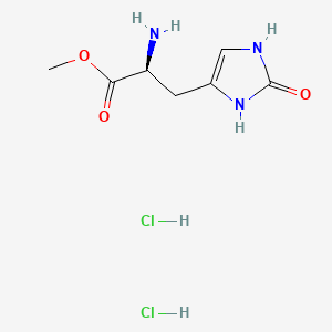 molecular formula C7H13Cl2N3O3 B13499830 methyl (2S)-2-amino-3-(2-hydroxy-1H-imidazol-4-yl)propanoate dihydrochloride 