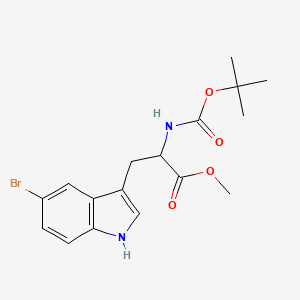 molecular formula C17H21BrN2O4 B13499880 methyl 3-(5-bromo-1H-indol-3-yl)-2-{[(tert-butoxy)carbonyl]amino}propanoate 
