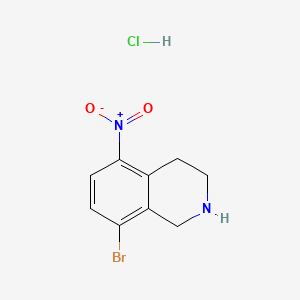 molecular formula C9H10BrClN2O2 B13499937 8-Bromo-5-nitro-1,2,3,4-tetrahydroisoquinoline hydrochloride 