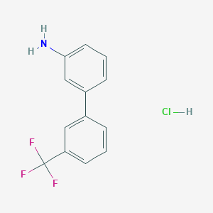 molecular formula C13H11ClF3N B1349995 3'-(Trifluoromethyl)-[1,1'-biphenyl]-3-amine hydrochloride CAS No. 811842-42-9
