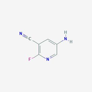 molecular formula C6H4FN3 B13500020 5-Amino-2-fluoronicotinonitrile CAS No. 1260663-78-2