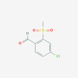 molecular formula C8H7ClO3S B1350005 4-Chloro-2-(methylsulfonyl)benzaldehyde CAS No. 849035-76-3