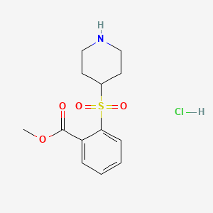 molecular formula C13H18ClNO4S B1350006 Methyl 2-(piperidin-4-ylsulfonyl)benzoate hydrochloride CAS No. 849035-95-6