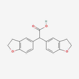 molecular formula C18H16O4 B1350007 Di-2,3-dihydro-1-benzofuran-5-ylacetic acid CAS No. 886497-39-8