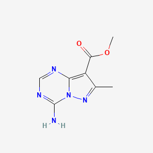 molecular formula C8H9N5O2 B13500185 Methyl 4-amino-7-methylpyrazolo[1,5-a][1,3,5]triazine-8-carboxylate 