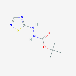 molecular formula C7H12N4O2S B13500264 N'-(1,2,4-thiadiazol-5-yl)(tert-butoxy)carbohydrazide 