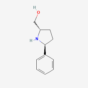 molecular formula C11H15NO B13500292 ((2R,5R)-5-phenylpyrrolidin-2-yl)methanol 