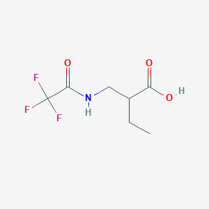 molecular formula C7H10F3NO3 B13500311 2-((2,2,2-Trifluoroacetamido)methyl)butanoic acid 
