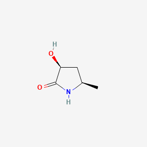 molecular formula C5H9NO2 B13500386 rac-(3R,5S)-3-hydroxy-5-methylpyrrolidin-2-one 