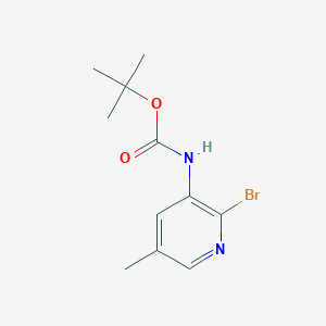 molecular formula C11H15BrN2O2 B13500414 tert-butyl N-(2-bromo-5-methyl-3-pyridyl)carbamate 