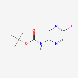 molecular formula C9H12IN3O2 B13500451 tert-Butyl (5-iodopyrazin-2-yl)carbamate 