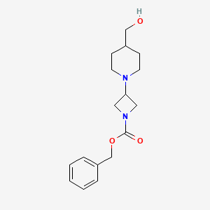 molecular formula C17H24N2O3 B13500523 Benzyl 3-[4-(hydroxymethyl)piperidin-1-yl]azetidine-1-carboxylate 