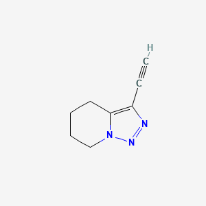 molecular formula C8H9N3 B13500589 3-ethynyl-4H,5H,6H,7H-[1,2,3]triazolo[1,5-a]pyridine 