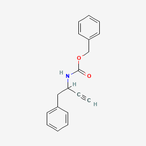 molecular formula C18H17NO2 B13500601 Benzyl (1-phenylbut-3-YN-2-YL)carbamate 