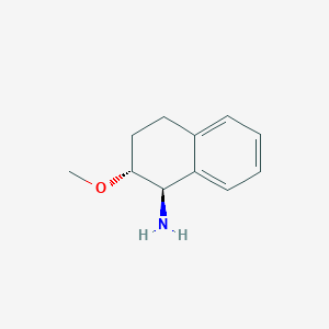 molecular formula C11H15NO B13500637 rac-(1R,2R)-2-methoxy-1,2,3,4-tetrahydronaphthalen-1-amine, trans 