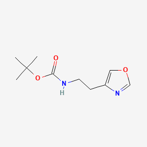 molecular formula C10H16N2O3 B13500667 Tert-butyl N-(2-oxazol-4-ylethyl)carbamate 