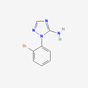 molecular formula C8H7BrN4 B13500677 1-(2-bromophenyl)-1H-1,2,4-triazol-5-amine 