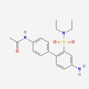 molecular formula C18H23N3O3S B13500702 N-[4'-amino-2'-(diethylsulfamoyl)-[1,1'-biphenyl]-4-yl]acetamide 